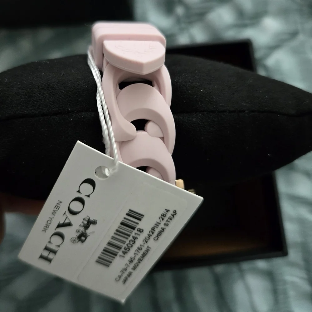 Coach Pink and Gold Women's Watch - Picture 8 of 11